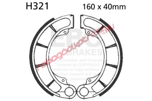 EBC fékpofa, H321