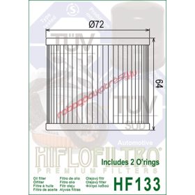 Hiflofiltro olajszűrő, HF133