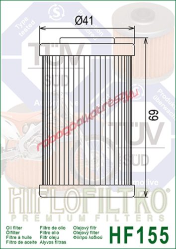 Hiflofiltro olajszűrő, HF155