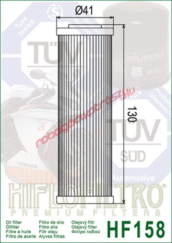 Hiflofiltro olajszűrő, HF158