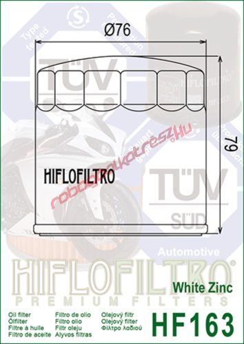 Hiflofiltro olajszűrő, HF163