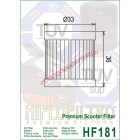 Hiflofiltro olajszűrő, HF181