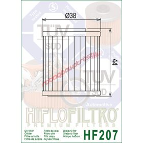 Hiflofiltro olajszűrő, HF207