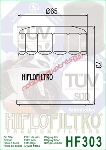 Hiflofiltro olajszűrő, HF303