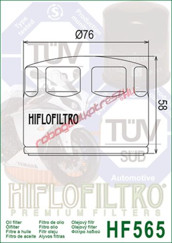 Hiflofiltro olajszűrő, HF565
