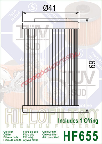 Hiflofiltro olajszűrő, HF655