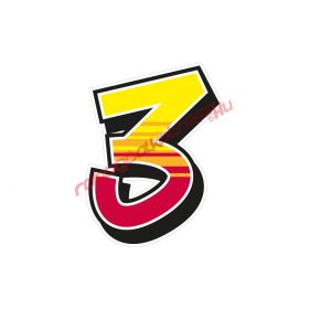 Malossi rajtszám matrica, 3