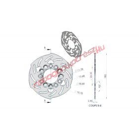 Motoforce féktárcsa, Univerzális, Peugeot Speedfight 1-2