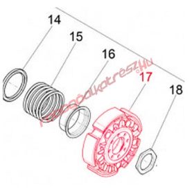 Piaggio kuplung, Aprilia/Gilera/Malaguti/Peugeot/Piaggio 500