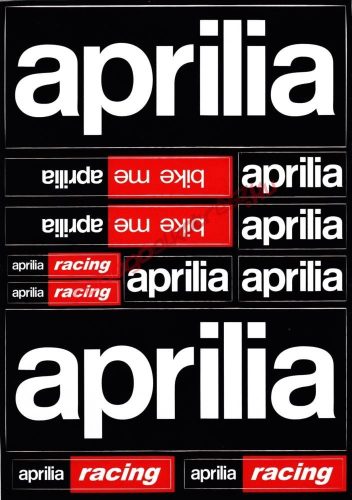 Matrica szett, Aprilia, Fekete/Piros