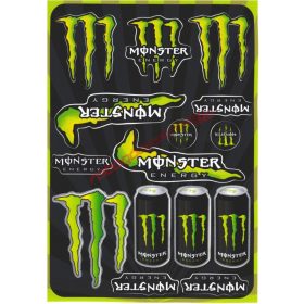 Matrica szett, Monster Energy, Zöld , A5