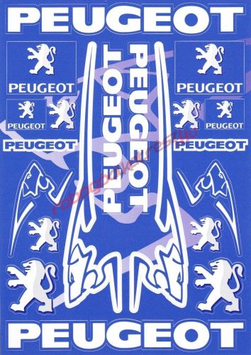 Matrica szett, Peugeot kék