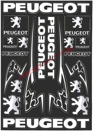 Matrica szett, Peugeot fekete