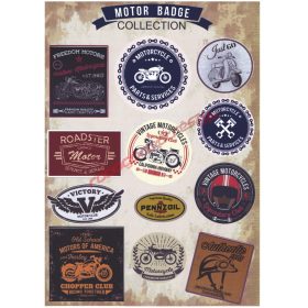 Matrica szett, Retro Motorbike