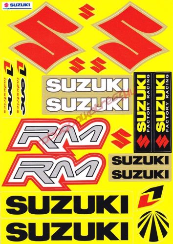 Matrica szett, Suzuki RM, Sárga