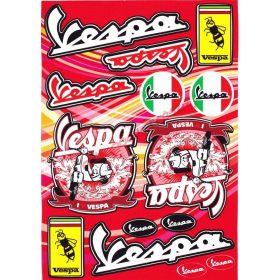 Matrica szett, Vespa, Piros