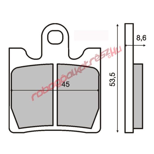 RMS Első fékbetét, Suzuki Burgman 250/400 -2002