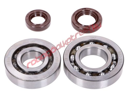 Naraku főtengely csapágy szett, SKF C3 Fém/FKM Premium, Kymco, SYM fekvő