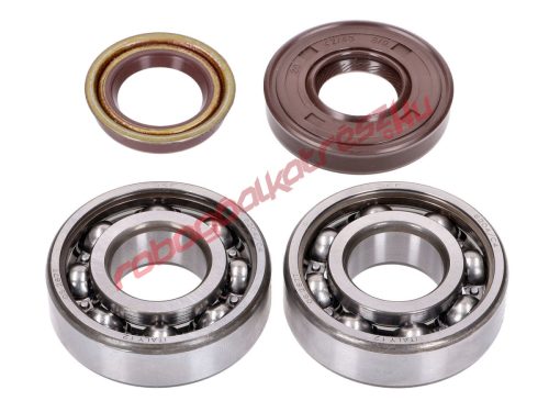 Naraku főtengely csapágy szett, SKF C4 Fém/FKM Premium, Minarelli 