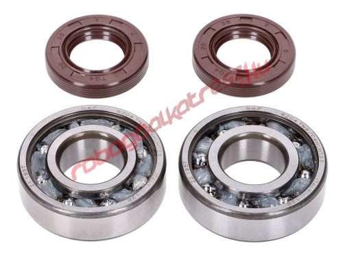 Naraku főtengely csapágy szett, SKF C4 TN9/FKM Premium, Derbi EBE, EBS, D50B