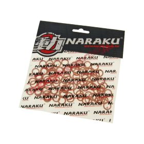 Naraku tömítő alátét, Réz, 8x12x1.5mm 100 db