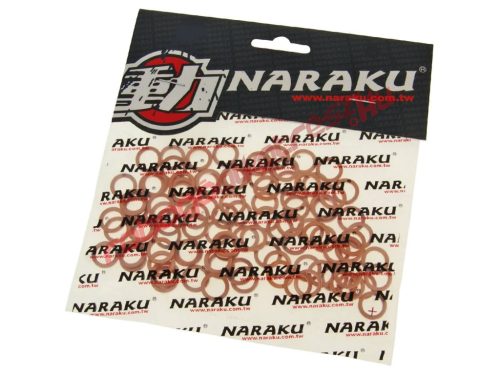 Naraku tömítő alátét, Réz, 8x12x1.5mm 100 db