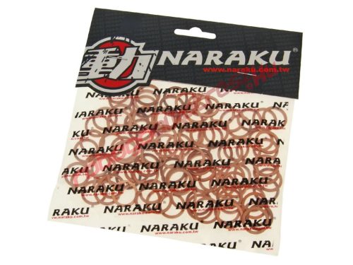 Naraku tömítő alátét, Réz, 12x16x1.5mm 100 db
