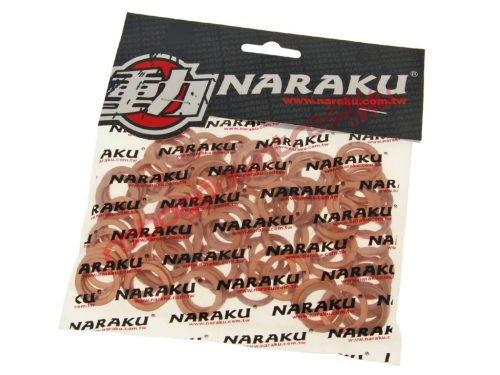 Naraku tömítő alátét, Réz, 14x20x1.5mm 100 db
