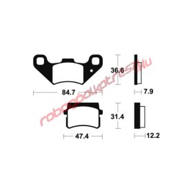   Naraku fékbetét, Szinter, Peugeot XR7/ XP7 50 2T, Motorhispania 10 SM, TGB Blade 425/ 500/ 600/ 1000