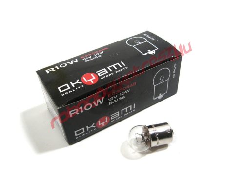 Okyami index izzó, 12V 10W (BA15s)