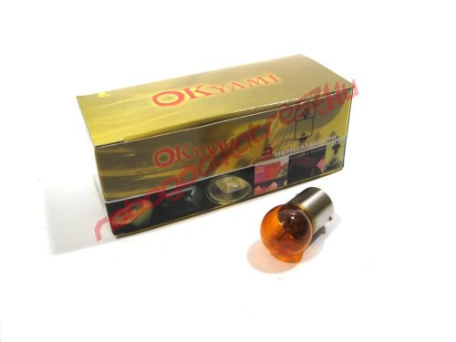 Okyami index izzó, Narancs, 12V 10W (BA15s)